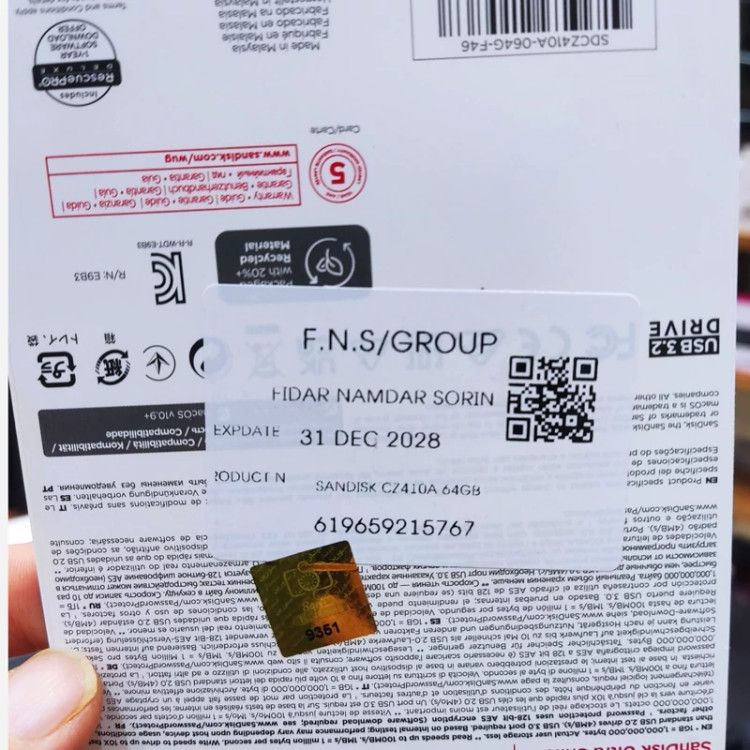 💾 فلش مموری سن دیسک SanDisk مدل Ultra Shift ظرفیت 64GB USB 3.2