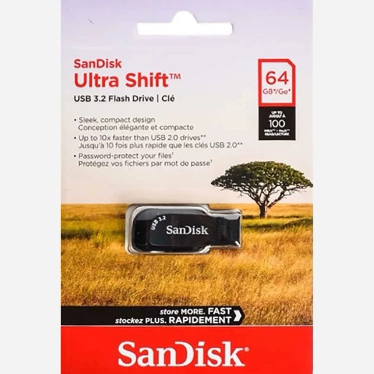 💾 فلش مموری سن دیسک SanDisk مدل Ultra Shift ظرفیت 64GB USB 3.2