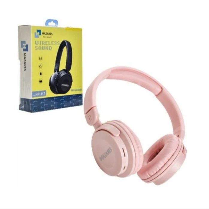هدست بلوتوثی مازارس مدل HP-117 – On-Ear با بلوتوث 5.3، کارت حافظه، رادیو FM و AUX