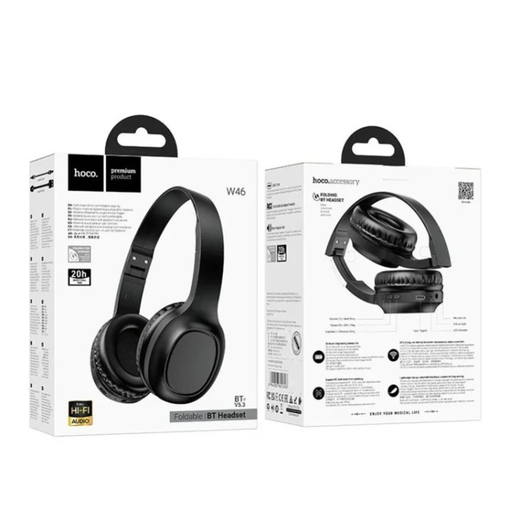 هدست بلوتوثی هوکو W46؛ کیفیت صدای Hi-Fi و تکنولوژی روز! اصل و اورجینال با برچسب پلمپ
