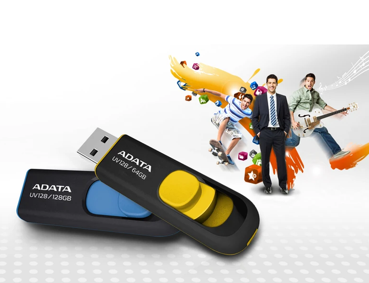 فلش ای دیتا (ADATA) مدل 64GB USB3.2 UV128 گارانتی آونگ