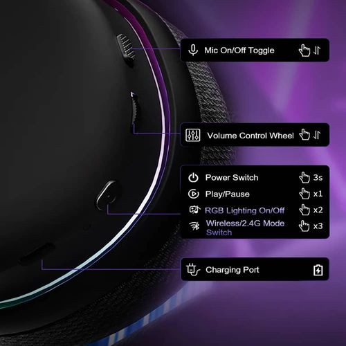 هدست گیمینگ بی سیم بلوتوثی آئولا مدل AULA G7 PRO