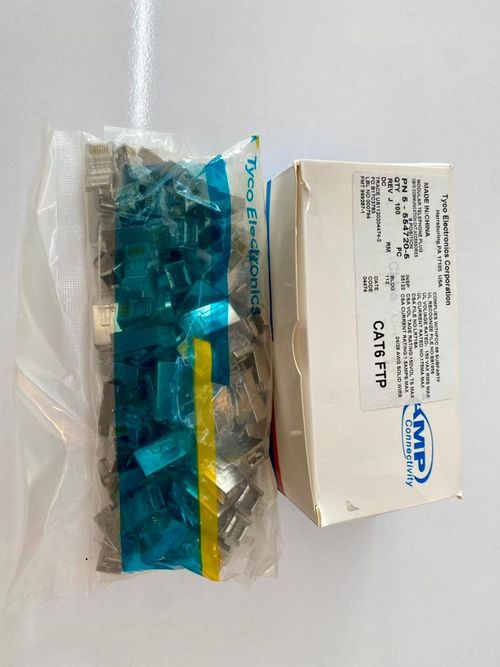 سوکت شبکه فلزی مدل AMP CAT6 FTP RJ45