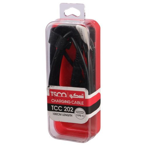 کابل شارژ و دیتا Type-C تسکو مدل TSCO TCC202 طول 1 متر