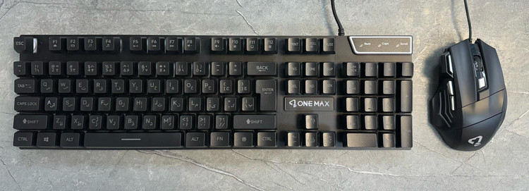کیبورد و موس گیمینگ سیم دار بک لایت RGB وان مکس (ONE MAX) مدل OM-G6000A