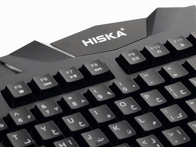 کیبورد گیمینگ هیسکا مدل HX-KEG400 – فولسایز با نورپردازی RGB و سوییچ ممبران کمصدا