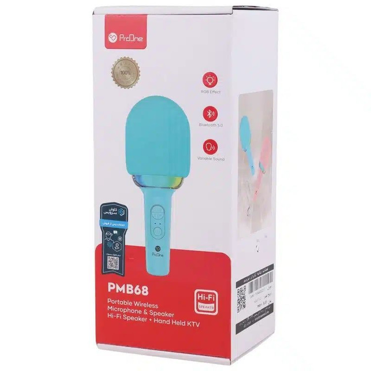 میکروفون و اسپیکر بی سیم شارژی قابل حمل پرووان مدل ProOne PMB68