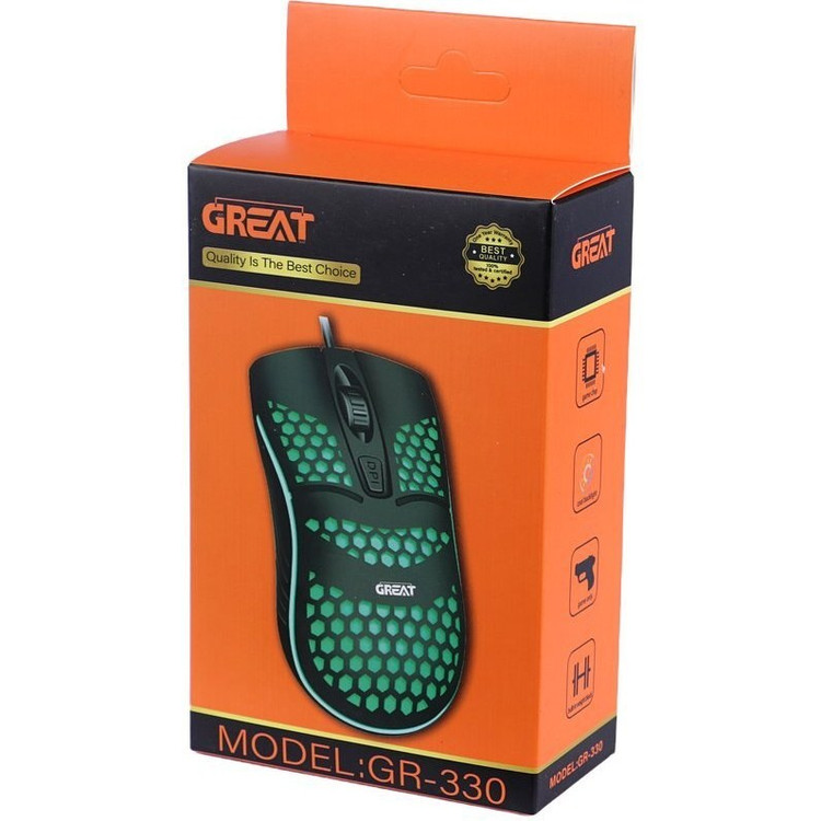 موس گیمینگ گریت مدل GR330 با سیم