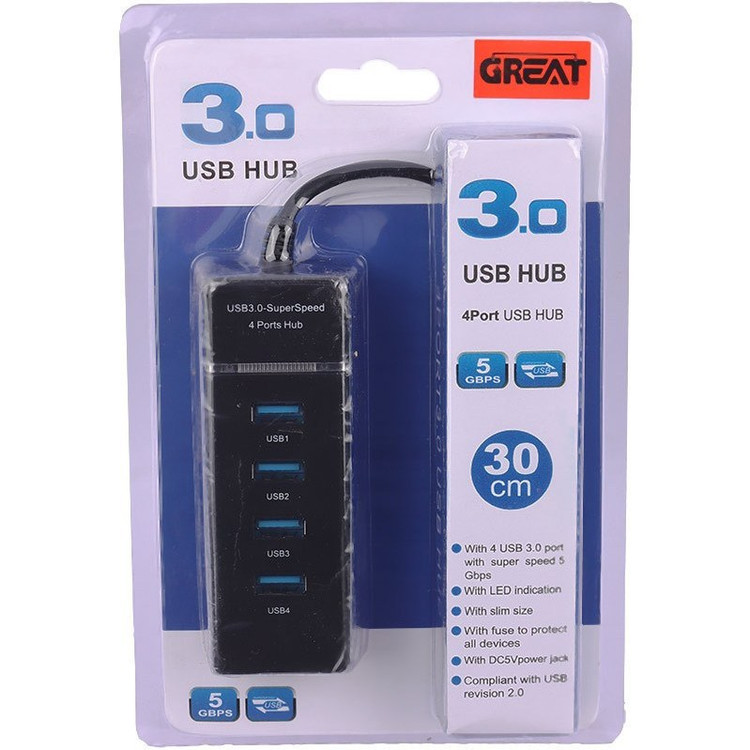 هاب 4 پورت USB گریت مدل 303