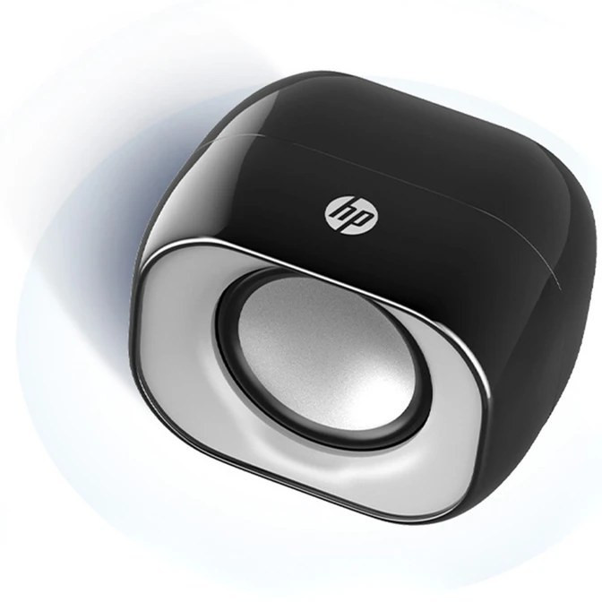 اسپیکر دسکتاپ اچپی HP مدل DHS-2111 - سیستم صوتی ۲.۰ کاناله - توان ۶ وات - تغذیه USB - جک ۳.۵ میلیمتری AUX - طراحی جمعوجور