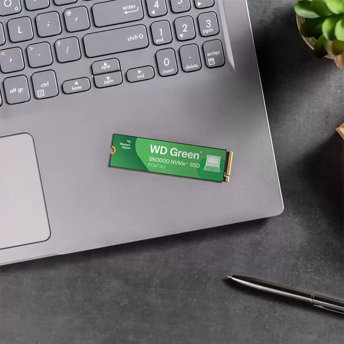 حافظه اس اس دی اینترنال وسترن دیجیتال مدل Green SN3000 - ظرفیت ۱ ترابایت - رابط M.2 PCIe Gen4 NVMe - سرعت خواندن ۵۰۰۰ مگابایت بر ثانیه - فرم فاکتور ۲۲۸۰