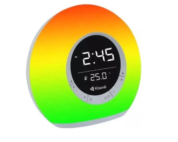 اسپیکر بلوتوثی قابل حمل کیسونلی مدل Q6B - دارای ساعت دیجیتال و رادیو FM - باتری 2400 میلیآمپر - پخش از فلش و AUX - نورپردازی رنگی