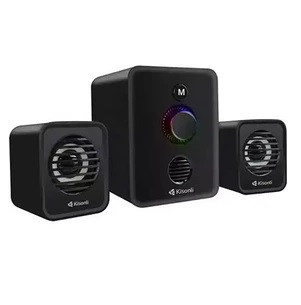 اسپیکر سه تکه بلوتوثی کیسونلی مدل U-3000BT - سیستم 2.1 کانال با سابووفر - نورپردازی RGB - بلوتوث 5.0 - توان 11 وات