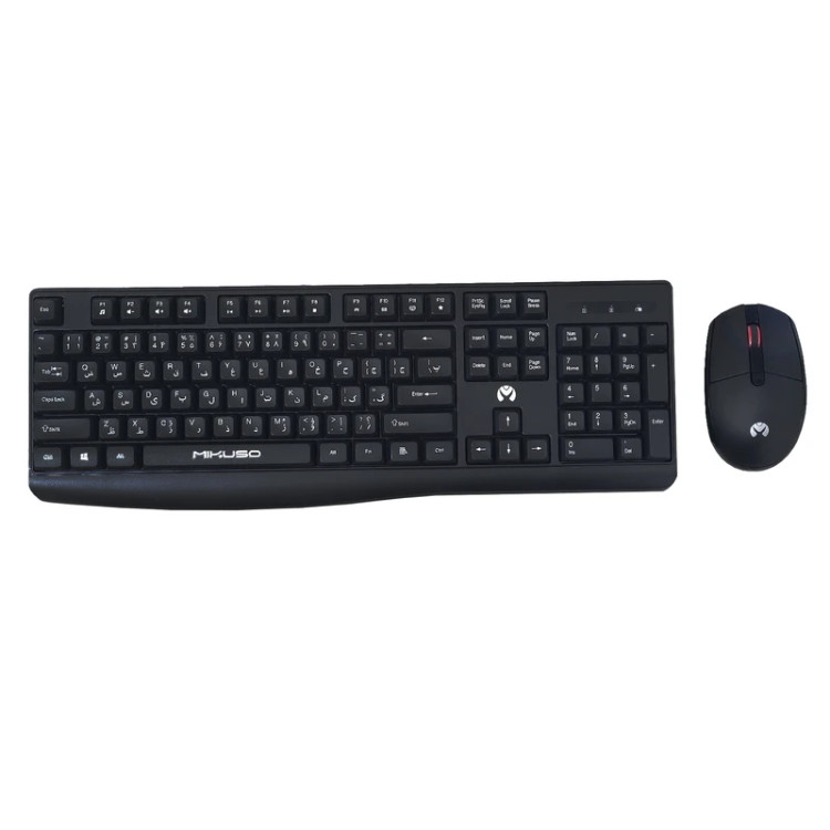 ست کیبورد و ماوس بیسیم میکاسو مدل C013 Pro - Full Size - برد ۱۰ متر - ۵ میلیون ضربه - مناسب اداری و خانگی