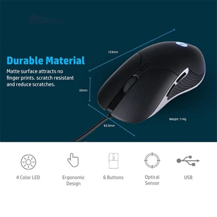 ماوس گیمینگ با سیم طرح درجه یک اچپی مدل M280