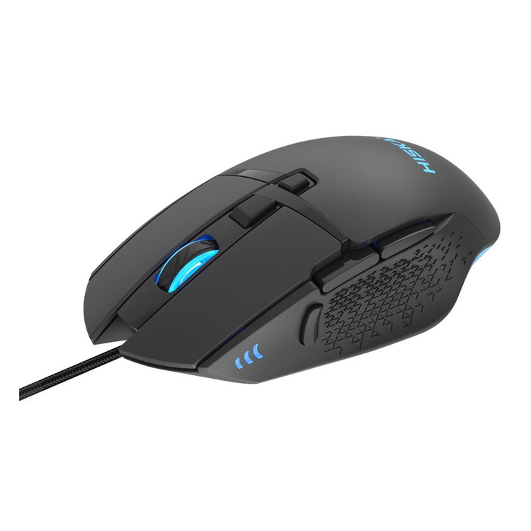 ماوس گیمینگ سیمی هیسکا مدل HX-MOG335 RGB با دقت 10000 DPI و 8 کلید