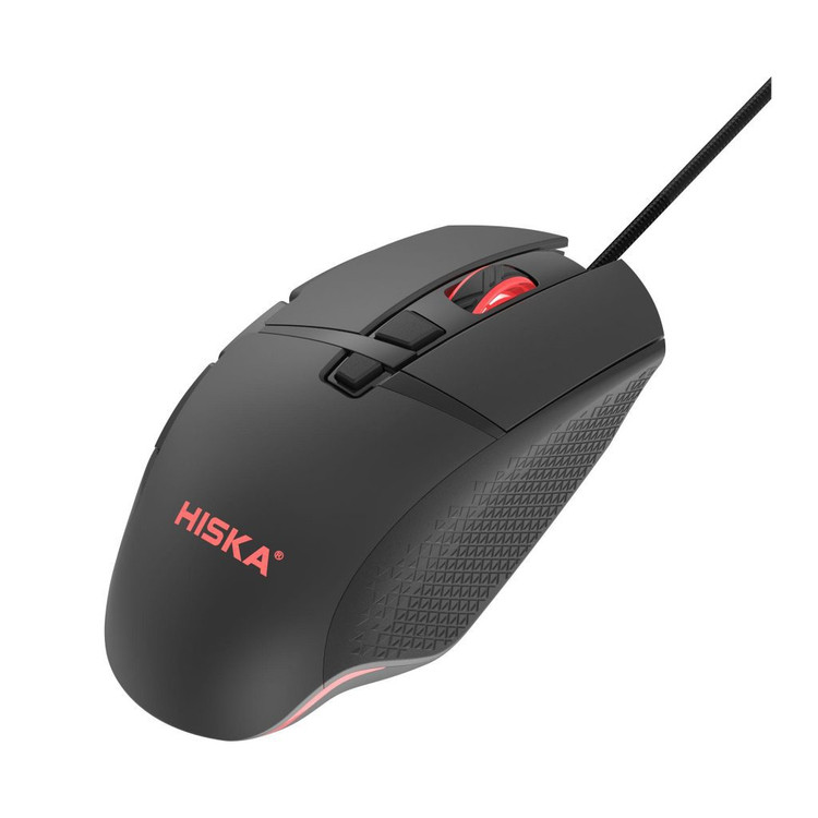 ماوس گیمینگ سیمی هیسکا مدل HX-MOG335 RGB با دقت 10000 DPI و 8 کلید