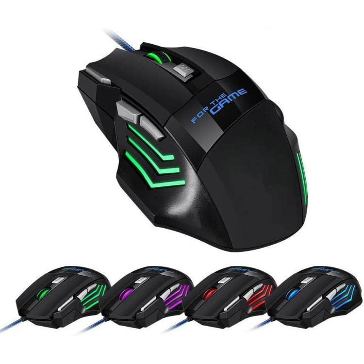 ماوس گیمینگ طرح درجه یک G6 با 3200 DPI _ هفت کلید _ RGB _ کابل بافته شده