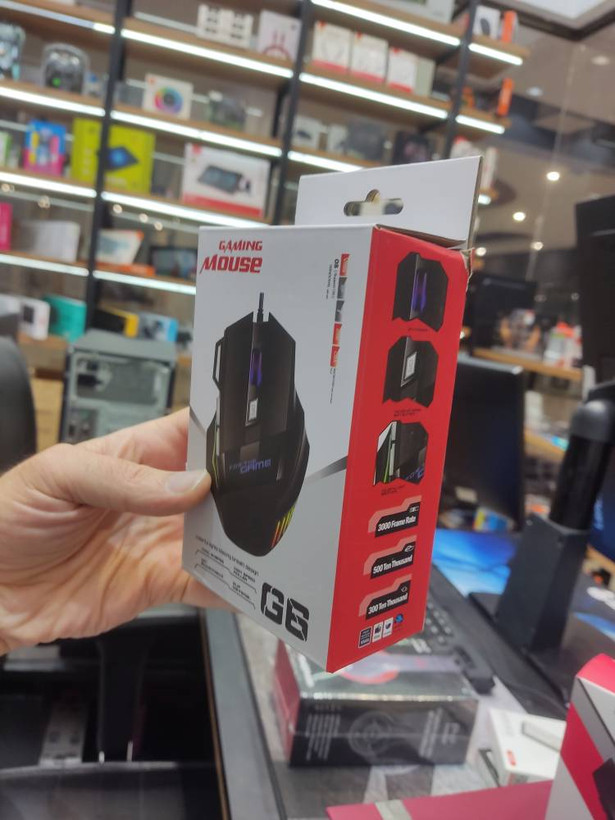 ماوس گیمینگ طرح درجه یک G6 با 3200 DPI _ هفت کلید _ RGB _ کابل بافته شده