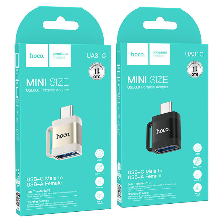 مبدل OTG هوکو HOCO UA31C Type-C به USB 3.0 | انتقال اطلاعات 5Gbps