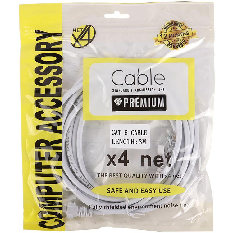 پچ کورد CAT6 UTP X4netبه طول 3 متری