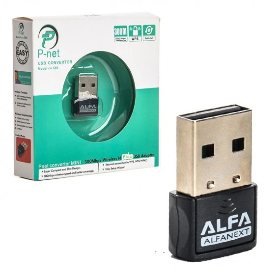 دانگل وای فای P-net CE-500 سرعت 300Mbps | آداپتور USB Wireless-N
