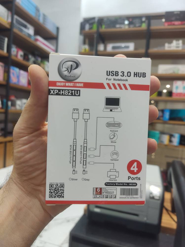 هاب USB چهار پورت XP PRODUCT مدل XP-H814R