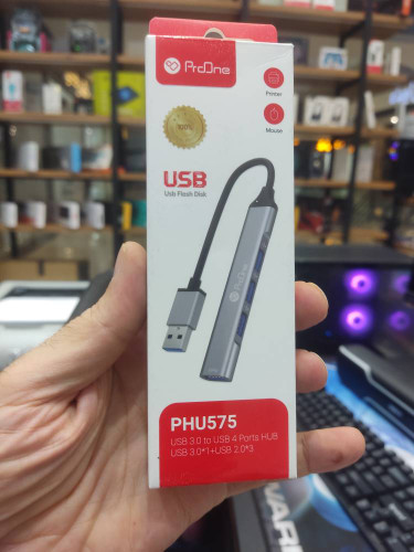 هاب ۴ پورت USB 3.0 به همراه ۳ پورت USB 2.0 | مدل PHU575 | برند PrdOne