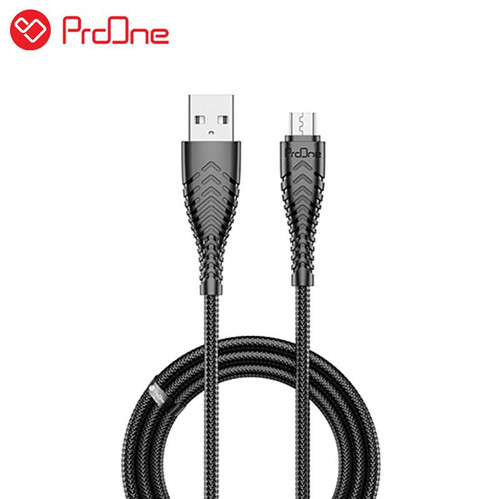 کابل فست شارژ و دیتا USB به MicroUSB پرووان مدل ProOne PCC170 2.1A طول ۱ متر