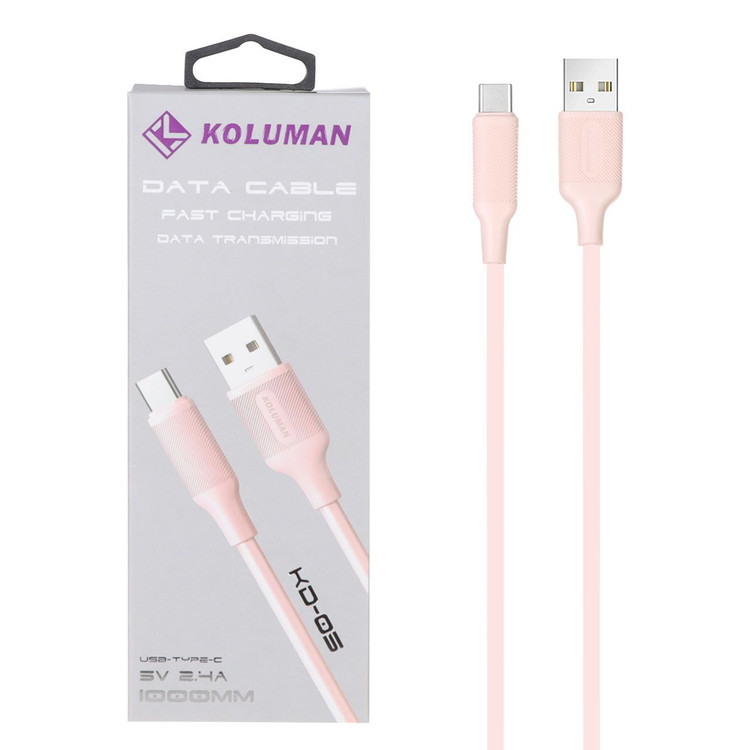 کابل شارژ و دیتا USB به Type-C کلومن مدل KOLUMAN KD-05 2.4A طول ۱ متر