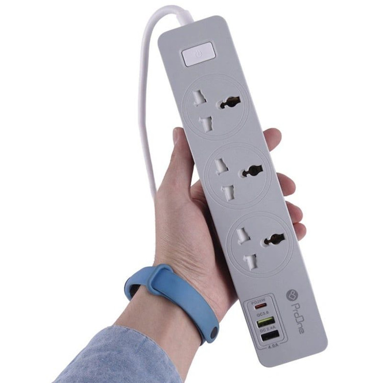 چند راهی برق پرووان مدل ProOne PPS615 – سه راهی برق با شارژ سریع USB و Type-C