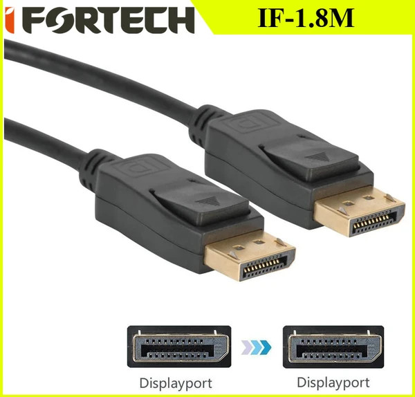کابل دیسپلیپورت IFORTECH طول ۱.۸ متر – انتقال تصویر 4K با اتصال پایدار و قیمت اقتصادی