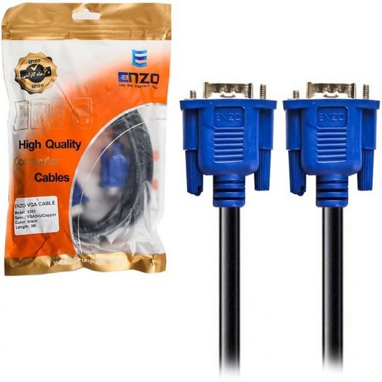 کابل گرافیک انزو مدل ENZO VGA V353 3+5 طول ۳ متر – انتقال تصویر پایدار و بدون نویز