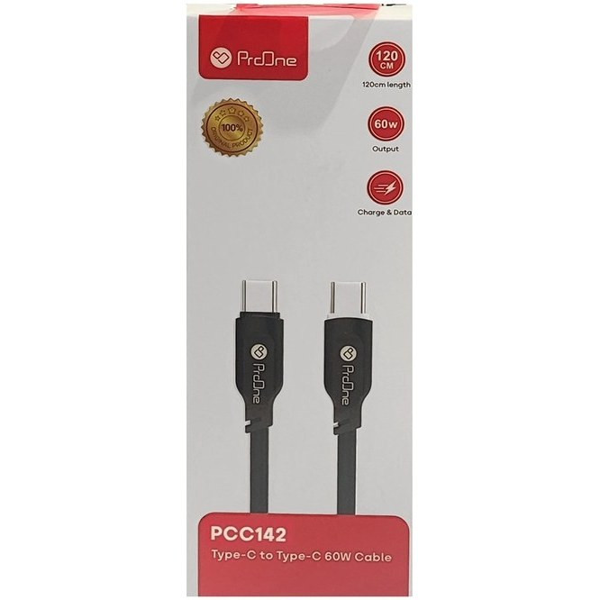 🔌 کابل سوپرفست شارژ تایپسی به تایپسی پرووان PCC142 با توان ۱۰۰ وات