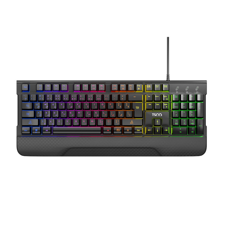 ⌨️ کیبورد تسکو مدل TK 8085GA با نور رنگینکمانی و طراحی ارگونومیک