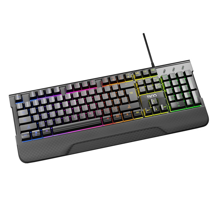 ⌨️ کیبورد تسکو مدل TK 8085GA با نور رنگینکمانی و طراحی ارگونومیک