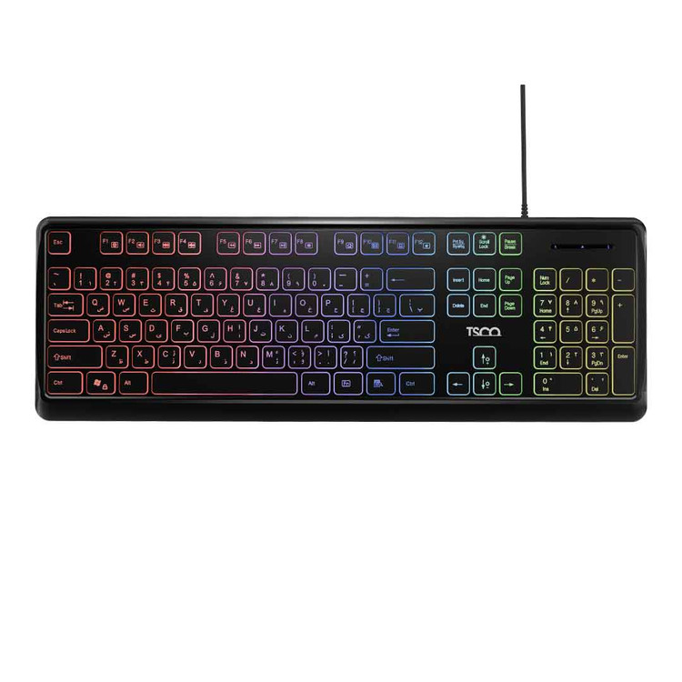 ⌨️ کیبورد چندرسانهای تسکو مدل TK 8046 با نور پسزمینه LED