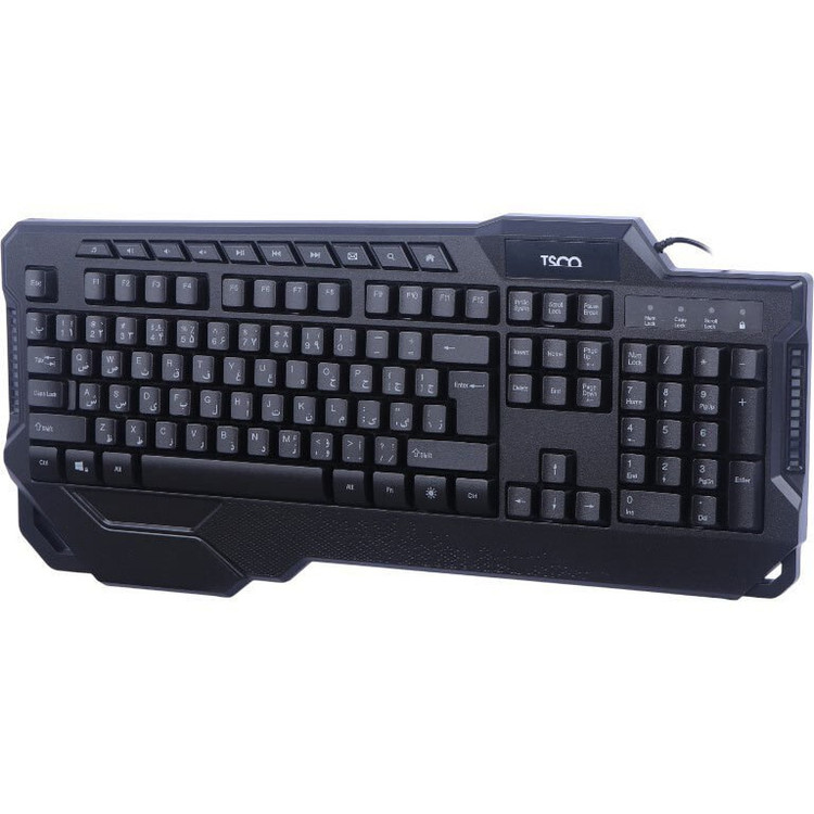 ⌨️ کیبورد تسکو مدل TK 8088GA با نور رنگینکمانی و کلیدهای مولتیمدیا