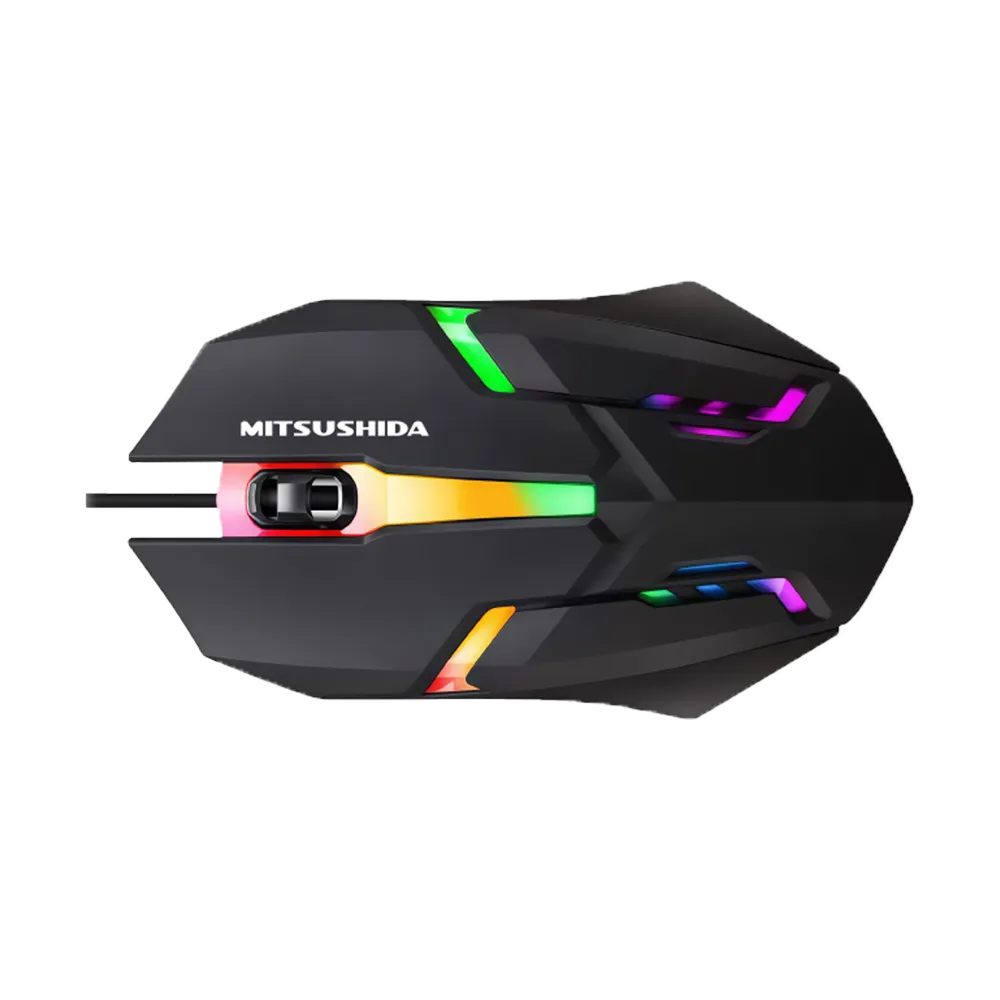 🖱️ موس گیمینگ سیم دار LED RGB میتسوشیدا مدل KC-X1
