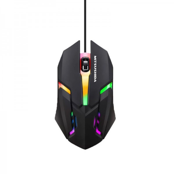 🖱️ موس گیمینگ سیم دار LED RGB میتسوشیدا مدل KC-X1