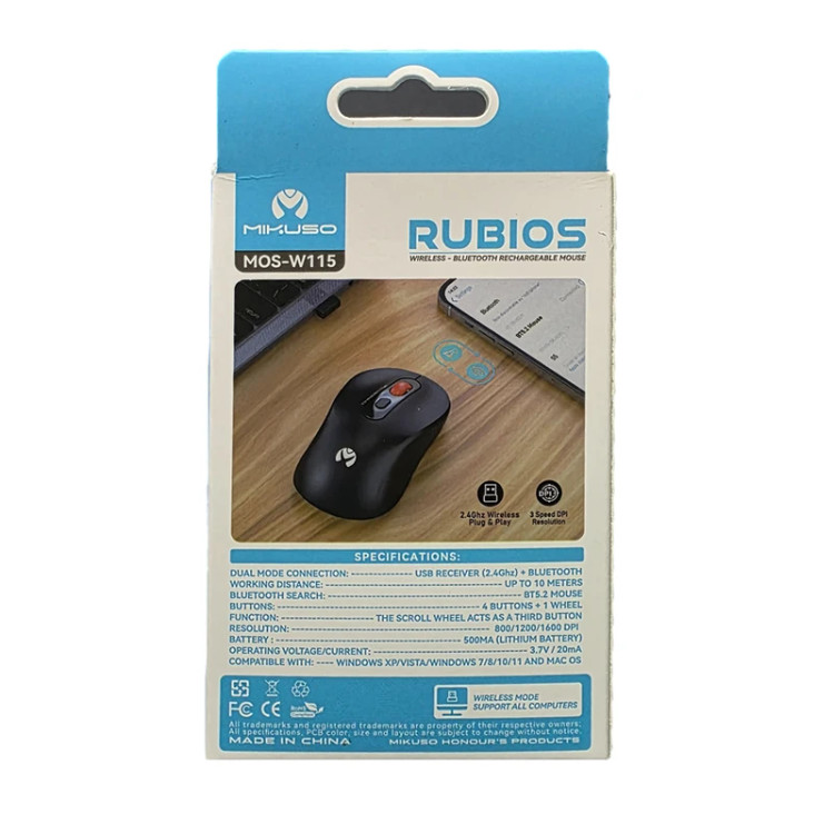 🖱️ موس بیسیم / بلوتوث شارژی میکاسو مدل MOS-W115