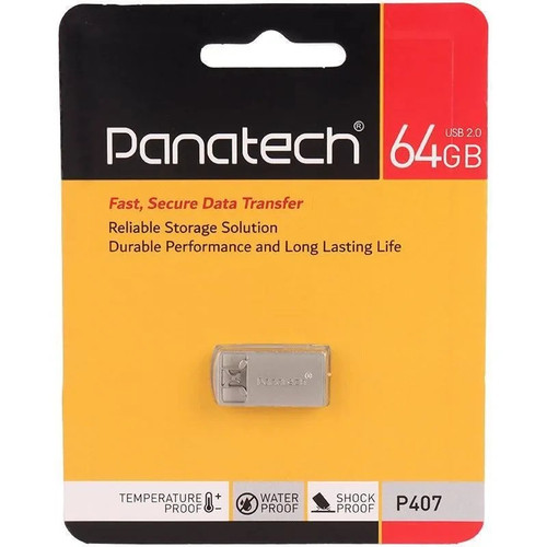 💾 فلش مموری پاناتک Panatech مدل P407 ظرفیت 64GB USB 2.0 آکبند با گارانتی آسان سرویس ( بهمن 1406 )