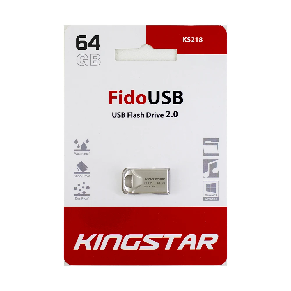 💾 فلش مموری USB 2.0 کینگ استار (Kingstar) مدل KS218 Fido ظرفیت 64GB