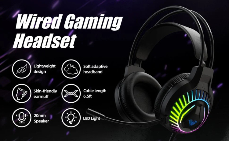 🎮 پک گیمینگ آئولا (AULA) مدل T650 شامل کیبورد، ماوس، هدست و ماوسپد