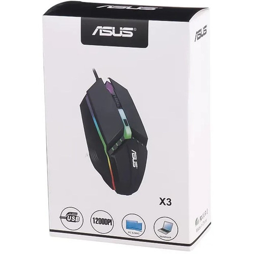 🖱️ ماوس گیمینگ ایسوس مدل X3 با سیم دارای نور RGB