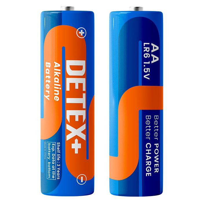 🔋 باتری قلمی آلکالاین دیتکسپلاس مدل DETEX+ Alkaline AA LR6 1.5V (بسته 2 عددی)