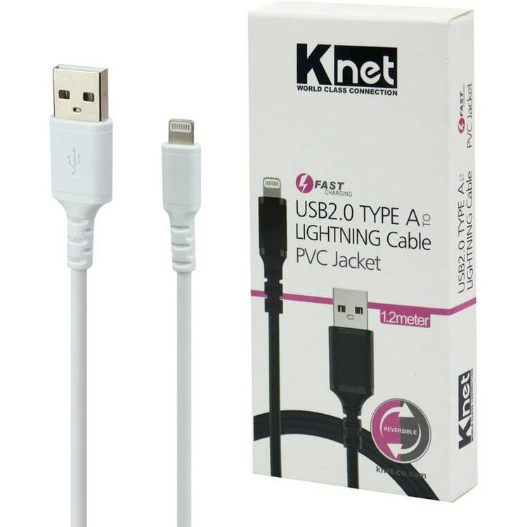 🔌کابل شارژ آیفون کینت مدل K-CUL02020 طول ۲ متر USB به Lightning