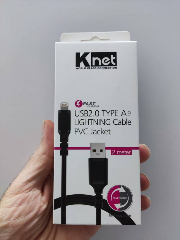 🔌کابل شارژ آیفون کینت مدل K-CUL02020 طول ۲ متر USB به Lightning